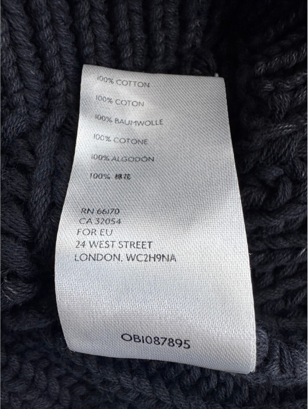 Free People Sweetheart Rib Chunky Mock Neck Sweater Black Washed Cotton M - Picture 7 of 10